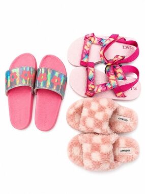 Set of 3 Sandals & Fuzzy Slipper Girls Old Navy Children’s Place (1/2 & 3/4)